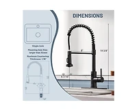 Casainc 1.8 Gpm Pull Down Touchless Sensor Single Handle Kitchen Faucet with Accessories