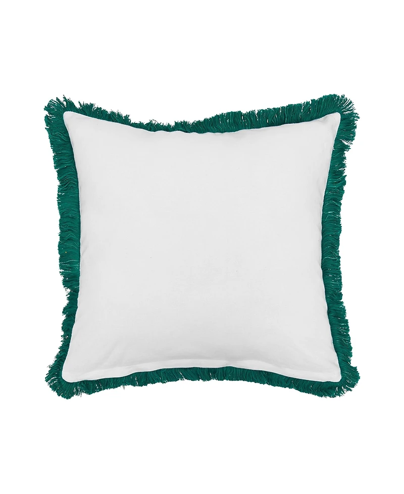 18" x 18" Bunny Floral Spring Printed and Embellished Spring Easter Themed Accent Throw Pillow