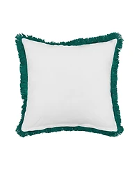 18" x 18" Bunny Floral Spring Printed and Embellished Spring Easter Themed Accent Throw Pillow