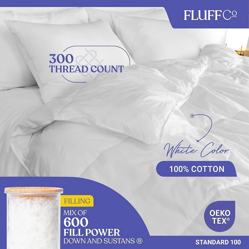 FluffCo Down Blended Comforter