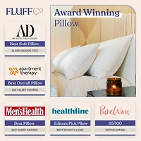 FluffCo Down & Feather Classic Hotel Pillow - King - Soft