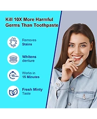 MySmile Retainer Cleaner with 120 Denture Cleaning Tablets, Quickly Remove Odors, Discoloration Stains & Plaque from Aligner, Mouth Guard, Night Guard