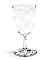 Q Squared Ruffle Clear Tritan Acrylic Wine Glasses, Set of 4