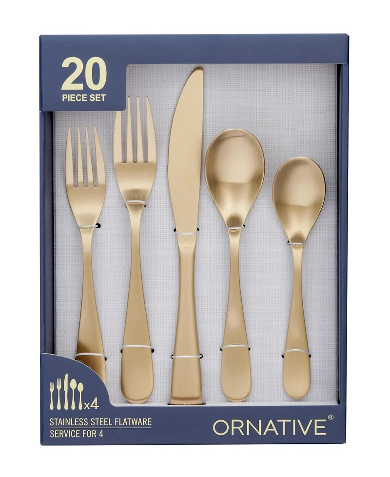 Ornative Percival 20 Piece Flatware Set, Service for 4