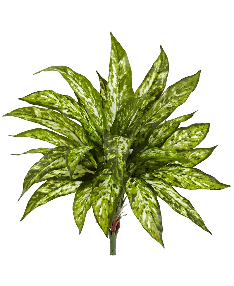 Slickblue Aglaonema Artificial Plant for Low Maintenance Indoor Decor (Set of 4)