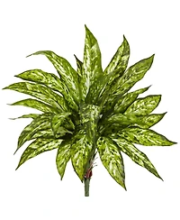 Slickblue Aglaonema Artificial Plant for Low Maintenance Indoor Decor (Set of 4)