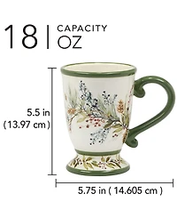 Certified International Winters Forest Mugs, Set of 4