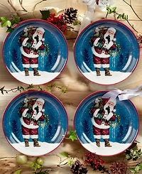 Certified International Snowman Greetings Soup Bowls, Set of 4