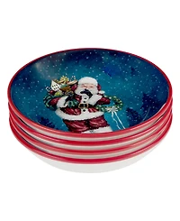 Certified International Santa's Secret Soup Bowls, Set of 4