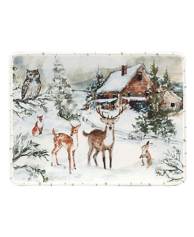 Certified International Winter's Frost Large Rectangular Platter