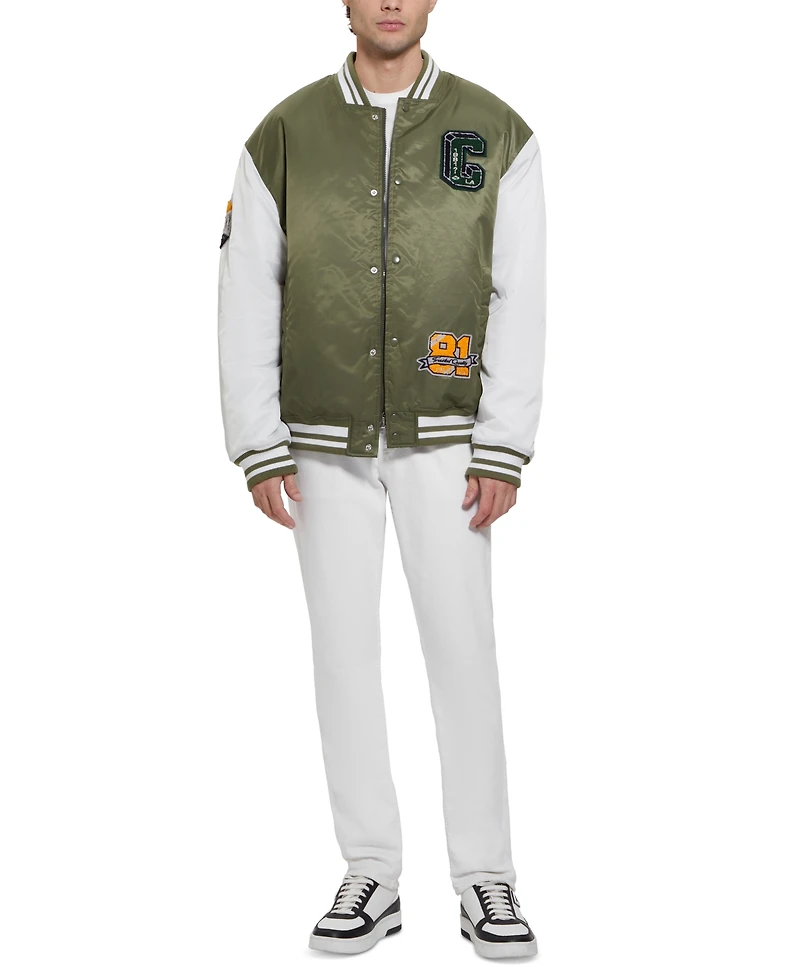 Guess Men's Tyler Varsity Bomber Jacket