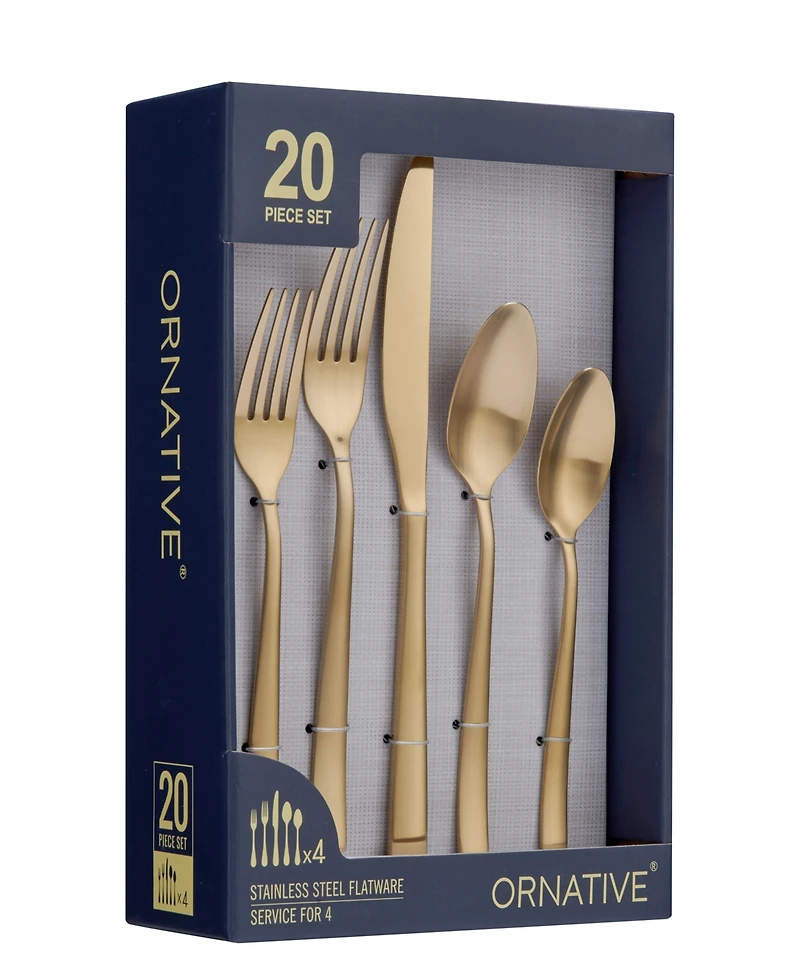 Ornative Lola 20 Piece Flatware Set, Service for 4