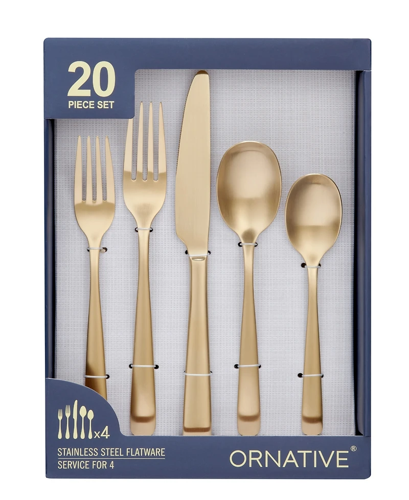 Ornative Aabbye 20 Piece Flatware Set, Service for 4