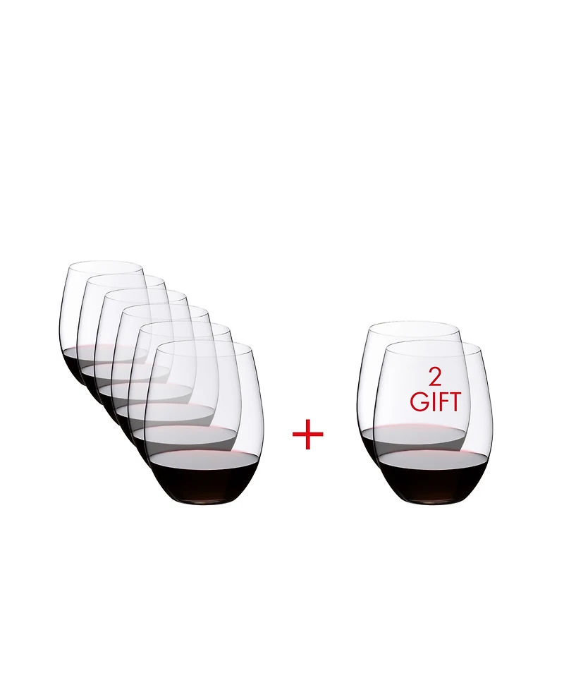 Riedel O Cabernet & Merlot Wine Glasses 8 Piece Value Set