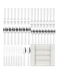 Ornative Alicja 42 Piece Flatware Set with Wire Caddy, Service for 8