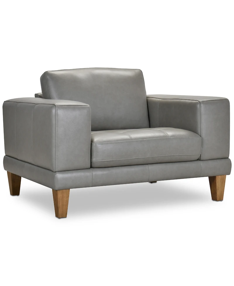 Niebee 52" Leather Chair, Created for Macy's
