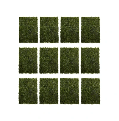 Slickblue Boxwood Mat for Versatile Green Wall Decor (Set of 12)