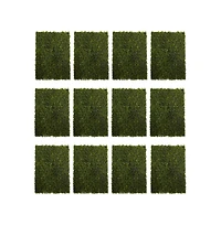 Slickblue Boxwood Mat for Versatile Green Wall Decor (Set of 12)