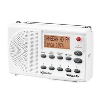 Sangean Sg-108 White/Gray Hd Radio Fm Stereo Am Pocket Radio