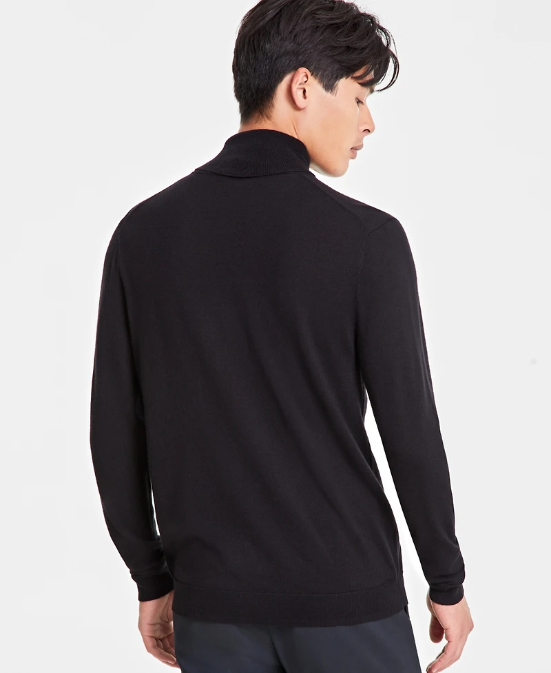 Alfani Men's Merino Wool-Blend Turtleneck Sweater, Created for Macy's