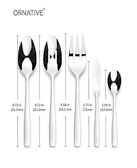 Ornative Eloise 45 Piece Flatware Set, Service for 8