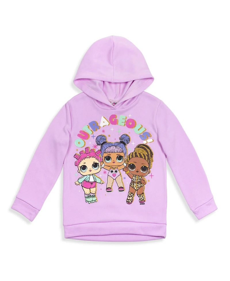 L.o.l. Surprise! Girls Pullover Fleece Hoodie and Leggings Outfit Set