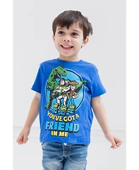 Disney Boys Pixar Toy Story Rex Buzz Lightyear Woody 3 Pack T-Shirts to