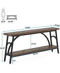 Tribesigns Extra Long Sofa Tables, 70.8” Console Table for Entryway, Living Room