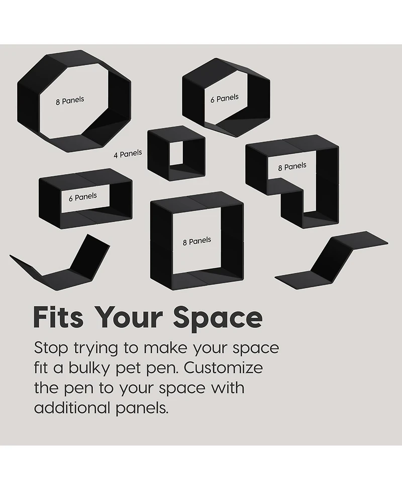 Iris Usa 24" Exercise 4-Panel Pet Playpen with Door, Dog Playpen, Puppy Playpen, for Small and Medium Dogs, Keep Pets Secure, Easy Assemble, Rust-Free