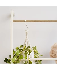 Iris Usa Free-Standing Clothing Rack, Clothes Organizer, Ladder Style, Metal Garment Rack, White