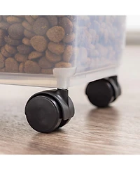 Iris Usa 40 Lbs / 45 Qt WeatherPro Airtight Pet Food Storage Container with Attachable Casters, For Dog Cat Bird and Other Pet Food Storage Bin, Keep