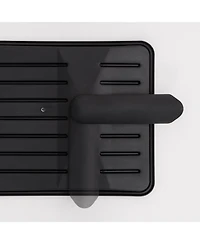 Iris Usa 2-tier Medium-sized Dish Rack with Drain Spout, Dish Rack and Drainer, Black