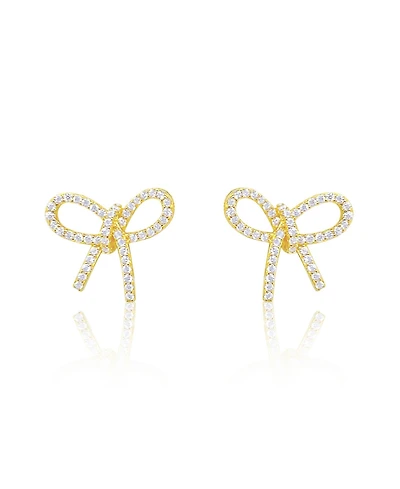 Etoielle Yellow Gold Tone Bow Studs