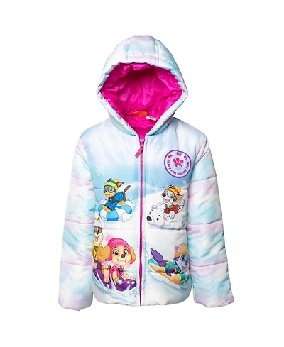 Paw Patrol Toddler Girls Everest Rubble Marshall Zip Up Puffer Jacket to