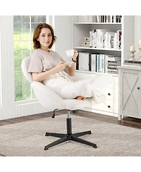 Criss Cross Chair Swivel Cross Legged Chair with Adjustable Height for Home Office