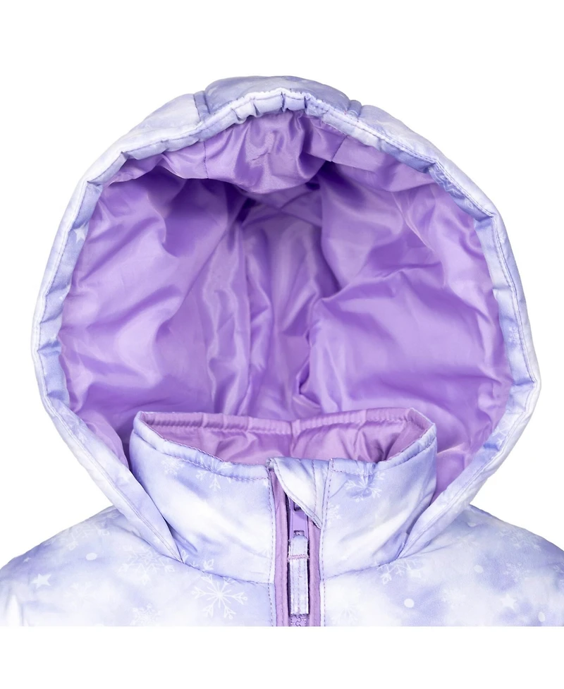 Disney Frozen Princess Anna Elsa Zip Up Winter Coat Puffer Jacket