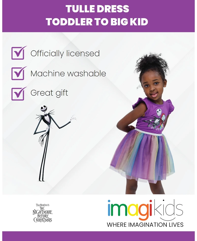 Disney Raya and the Last Dragon Little Mermaid Frozen Nightmare Before Christmas Girls Tulle Dress Toddler to Big Kid