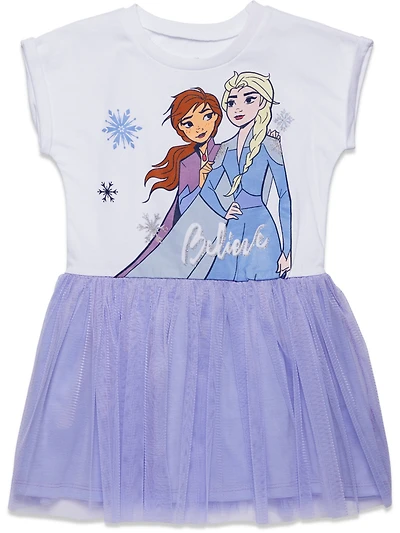 Frozen Girls Disney Princess Lion King Mermaid Moana Tulle Dress to (2T - 10-12