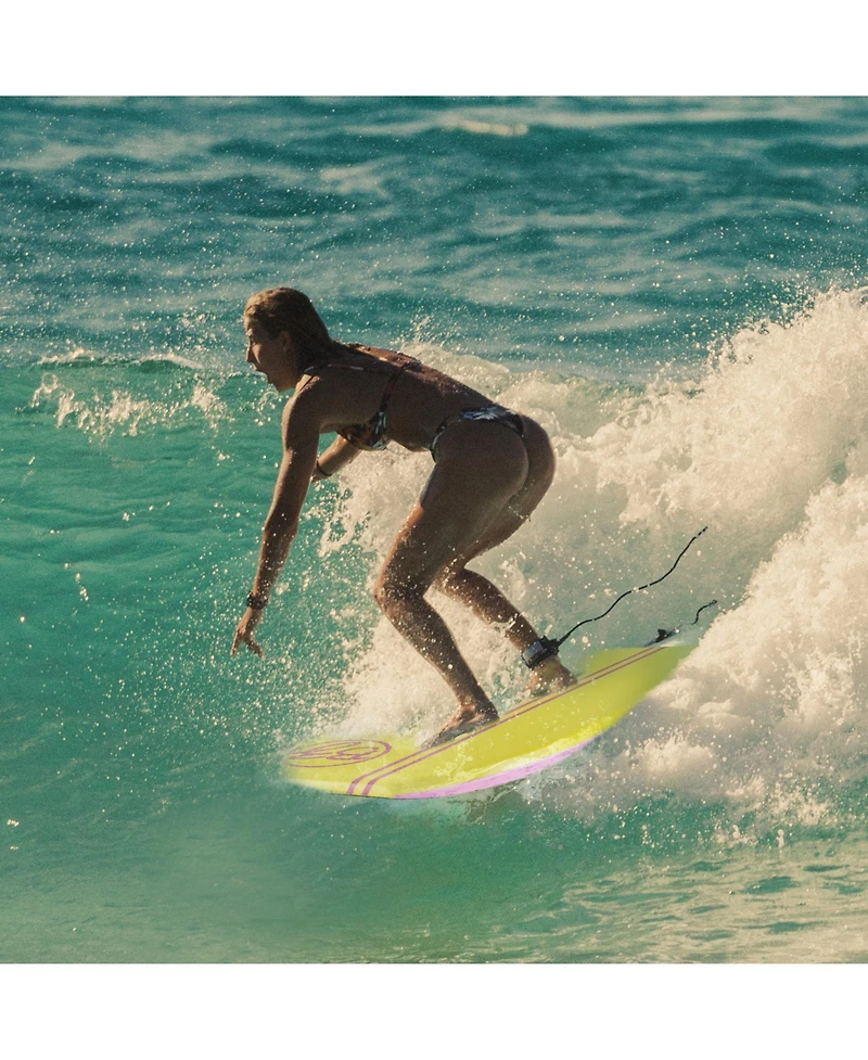 Bz T-10 42" Bodyboard, Clipped Crescent Tail Body Board with Hdpe Slick Pe Core, 8lb Green Cell Deck for Beach Surfing