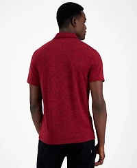Alfani Alfatech Short Sleeve Marled Polo Shirt, Created for Macy's