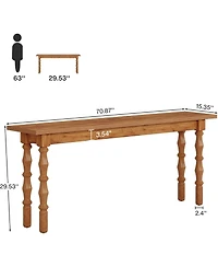 Tribesigns 70.9-Inch Extra Long Console Table for Entryway, Narrow Sofa Table Behind Couch with Solid Wood Legs, Entry Accent Table