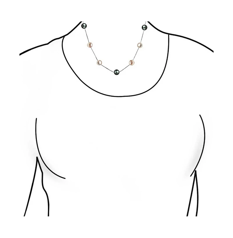 Bling Jewelry Tin Cup Freshwater Cultured Pearl Natural Stone Necklace Chain Station Yellow Gold Plated Sterling Silver 16 18 Inch