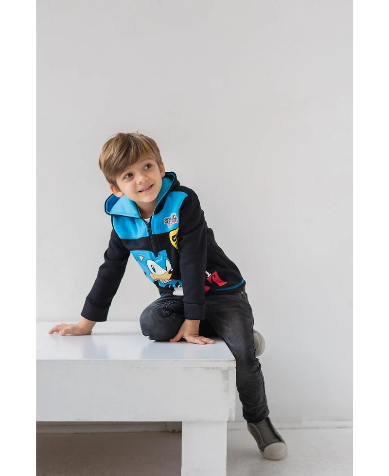Sega Big Boys Sonic the Hedgehog Fleece Half Zip Hoodie to