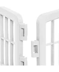 Iris Usa 34'' Pet Playpen 2 Panel Add-On with Connecting Rods, Dog Playpen, Puppy Small Medium Dogs, Heavy-Duty Molded Plastic, Rust-Free, White