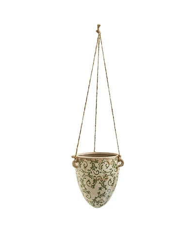 Slickblue 2' Tuscan Hanging Ceramic Scroll Planter