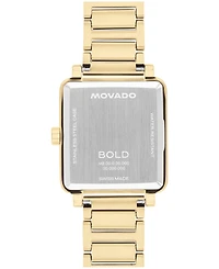 Movado Women's Bold Evolution 2.0 Swiss Quartz Ionic Plated Light Gold Steel Watch 26mm