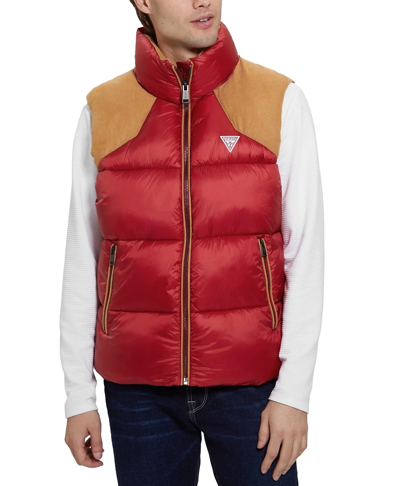 Guess Men's Fabric Block Puffer Vest