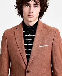 Tommy Hilfiger Men's Modern-Fit Linen Rust Suit Jacket