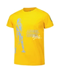 Round21 Big Boys and Girls Angel Reese Yellow Chicago Sky Player T-Shirt