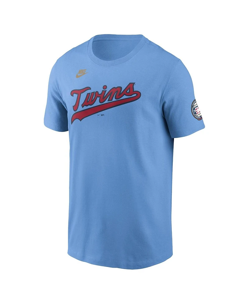 Nike Men's Joe Mauer Light Blue Minnesota Twins 2024 Baseball Hall of Fame Name Number T-Shirt